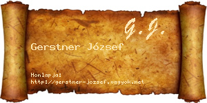 Gerstner József névjegykártya